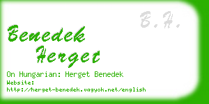 benedek herget business card